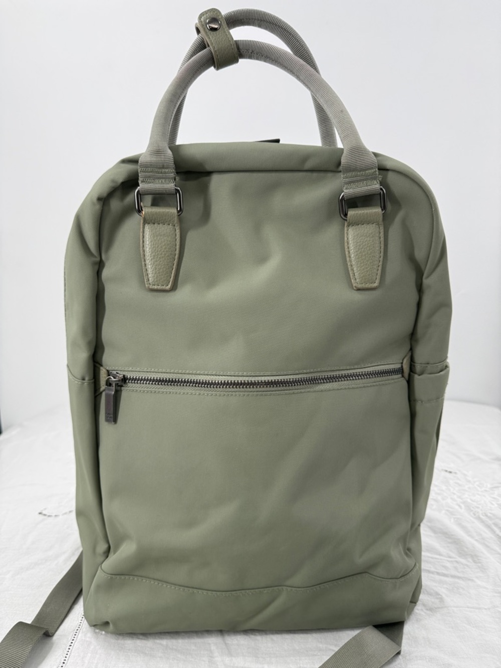 Open Story Backpack Green Unisex Laptop Commute Travel Work